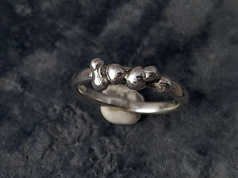 everyday silver bubble ring