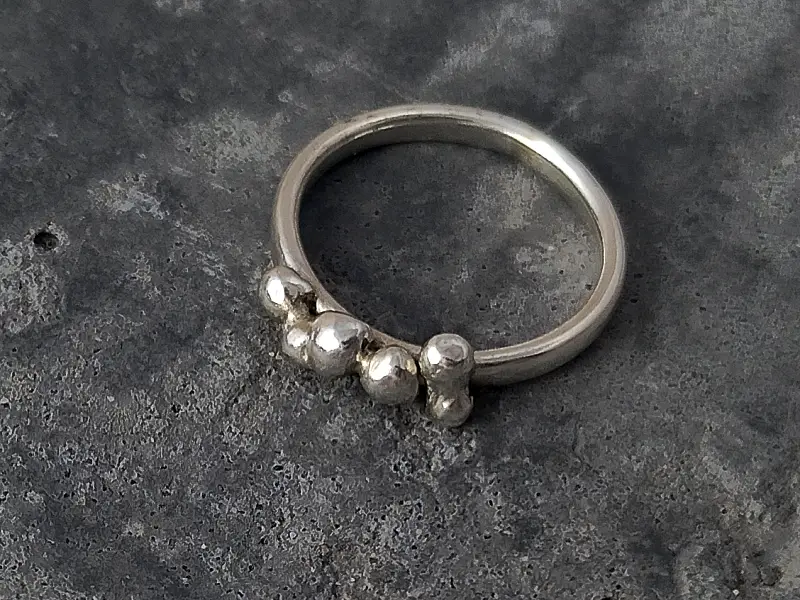 everyday silver bubble ring