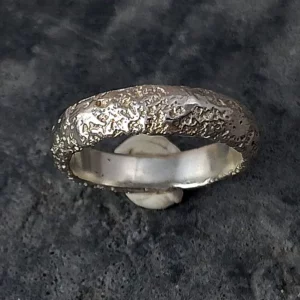 sandcast silver sand beach ring