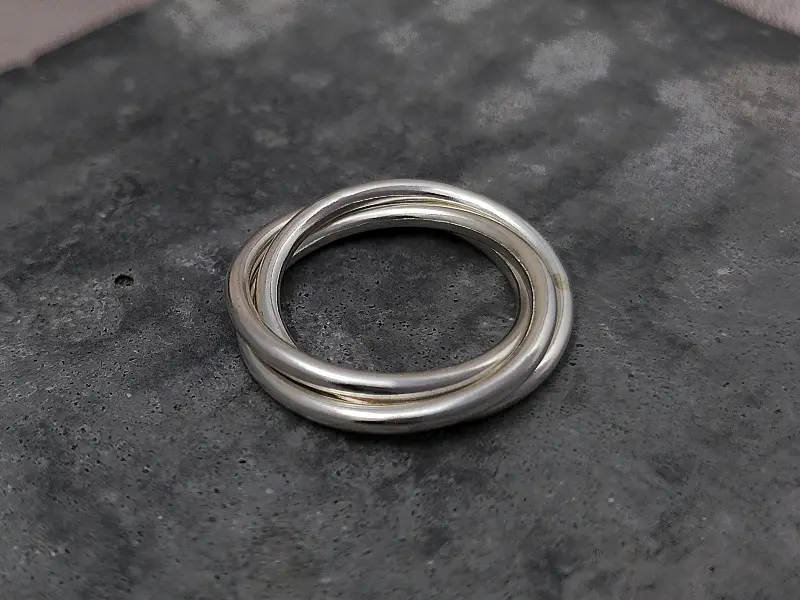 everyday silver russian wedding ring